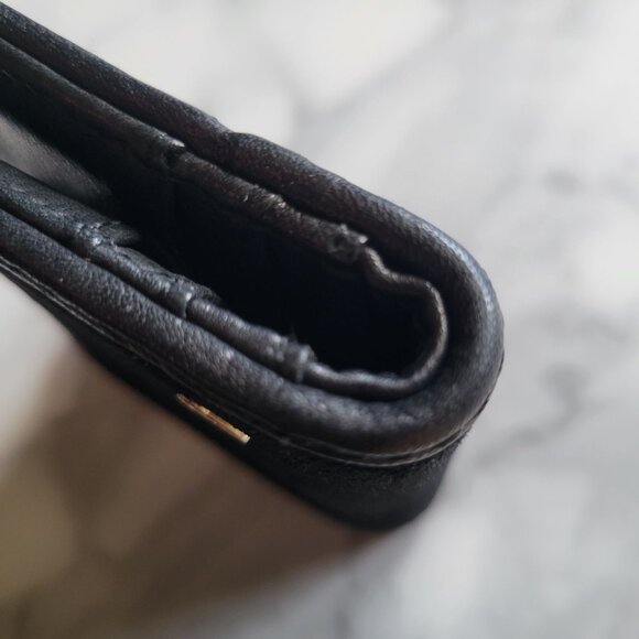 Siren La Petite Black Spartina 449 Suede Wallet Gold Zipper and Snap Closure - Picture 12 of 16